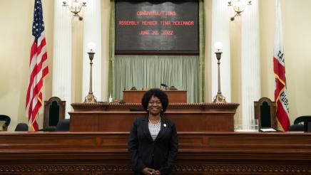 Asm. McKinnor at head of Assembly Floor