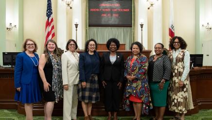 Asm. McKinnor with members of the Women's Caucus