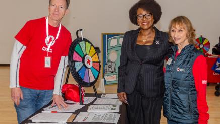 Asm. McKinnor with Red Cross staff