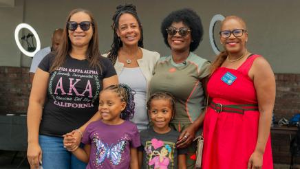 Group photo of Asm. McKinnor, Council Member Faulk and others