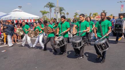 School band performing