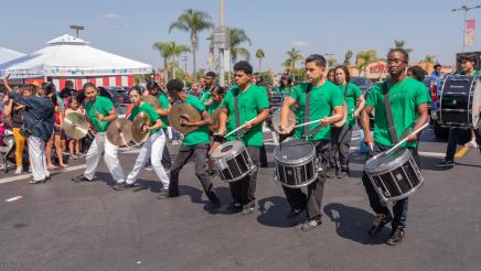 School band performing