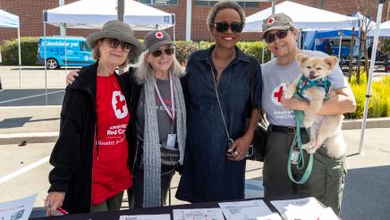 Asm. McKinnor with American Red Cross representatives