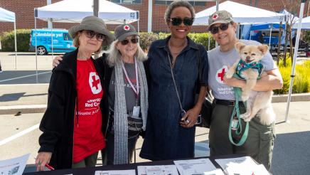Asm. McKinnor with American Red Cross representatives